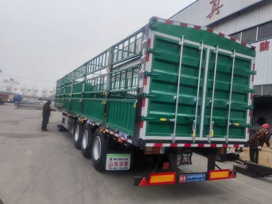 3/4 Ejes 9.00-22.5 Rin tipo plano cerca lateral de pared semirremolque para 20 años exportando