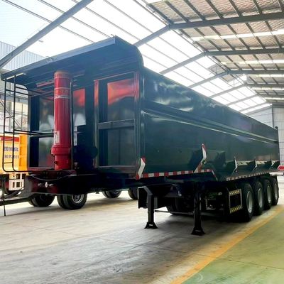 Suspensión mecánica 4 ejes semi remolque hidráulico trasero con Q345B / T700 acero