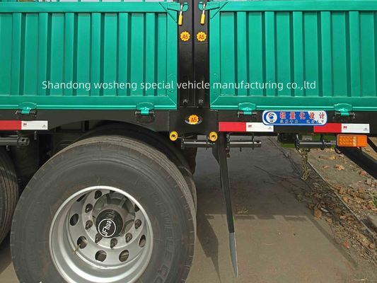 3/4 Ejes 9.00-22.5 Rin tipo plano cerca lateral de pared semirremolque para 20 años exportando