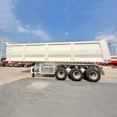Semiremolque hidráulico trasero de tipo U de 3 ejes de 20 a 80 toneladas para remolques de camiones de inclinación final