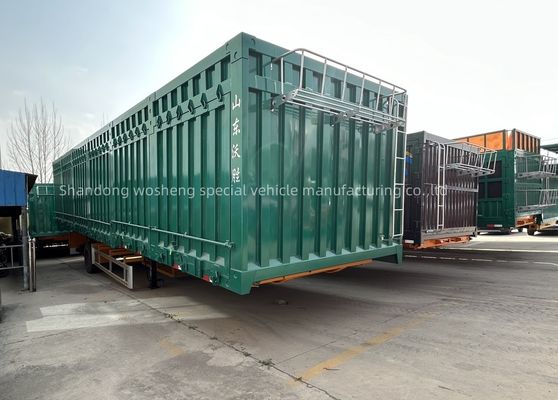 Semiremolque de cerca lateral de 3 ejes personalizable para uso animal comercial de carga de ganado