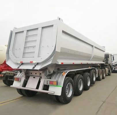 Semiremolque hidráulico trasero de tipo U de 3 ejes de 20 a 80 toneladas para remolques de camiones de inclinación final