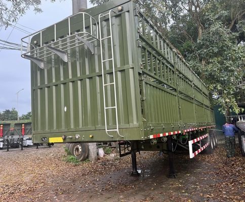 3 o 4 ejes 60 toneladas Pared lateral y cerco estacas cerco semirremolque para camión remolque