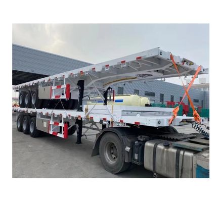Color personalizado 20ft 40ft 45ft Container Flatbed Trailer con alta capacidad de carga