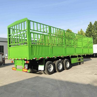 3 ejes 4 ejes remolque de camión de función múltiple cerco de estaca semirremolque con Q345B luz principal