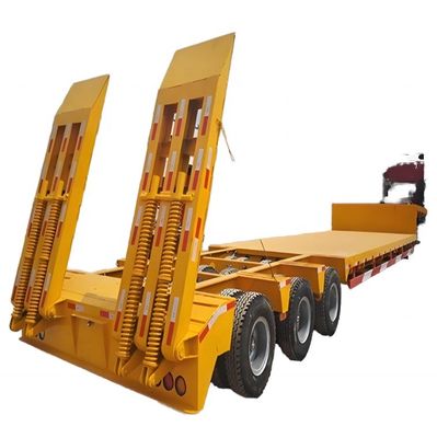 Semi-remolque de color personalizado con cama baja Lowboy Semi-remolque para cargador Semi-remolque