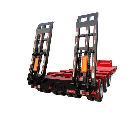 Trailer de cama plana de baja altura Wosheng 60-100 toneladas 12500/13000/14000/16000x2500/3000x1100/3300mm
