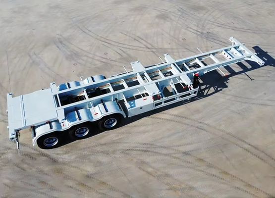 Capacidad máxima 50T Semirremolque esqueleto camión de transporte profesional remolque de contenedores
