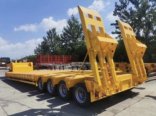 Semiremolque de cama baja para transporte de equipos grandes con tamaño y color de ejes personalizables