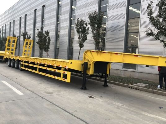 Semiremolque de cama baja para transporte de equipos grandes con tamaño y color de ejes personalizables