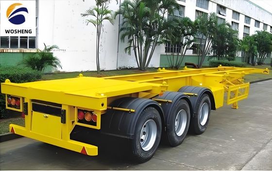 Capacidad máxima 50T Semirremolque esqueleto camión de transporte profesional remolque de contenedores