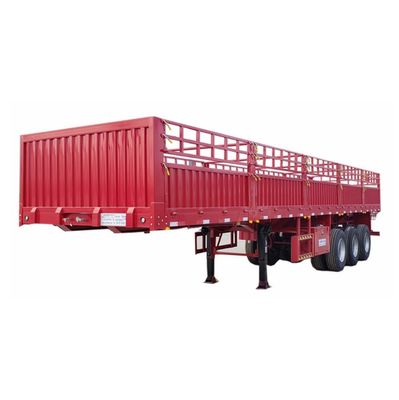 WS 60T 3 Ejes de acero de cerca lateral alta semirremolque para carga de transporte pesado asequible