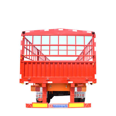 WS 60T 3 Ejes de acero de cerca lateral alta semirremolque para carga de transporte pesado asequible