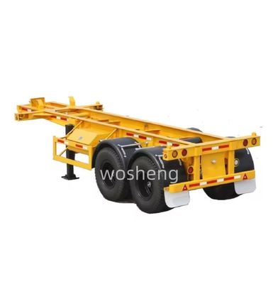 Wosheng Best 2 Axle 20FT 40FT Container Skeleton Semirremolque para el transporte de contenedores