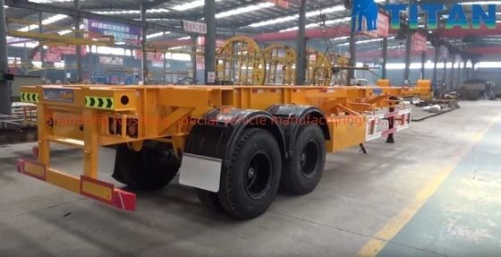 Wosheng Best 2 Axle 20FT 40FT Container Skeleton Semirremolque para el transporte de contenedores