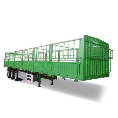 12400X2500X3650mm Cerco de tres ejes Remolque de carga Cerco de transporte de animales Semirremolque