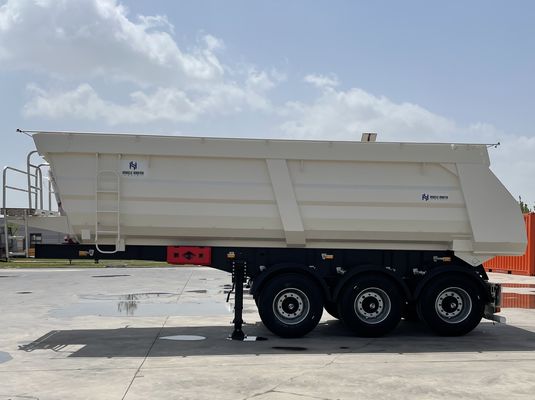 Forma U 3 Ejes 4 Ejes Hidráulico de tirador trasero de descarga de semirremolque para vehículos de construcción