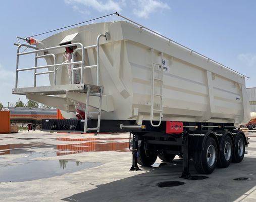 Forma U 3 Ejes 4 Ejes Hidráulico de tirador trasero de descarga de semirremolque para vehículos de construcción