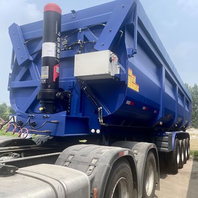 Semi-remolque U-hidráulico trasero 40 CBM 3 ejes 4 ejes para tareas pesadas