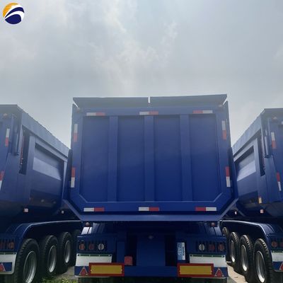 Semi-remolque U-hidráulico trasero 40 CBM 3 ejes 4 ejes para tareas pesadas