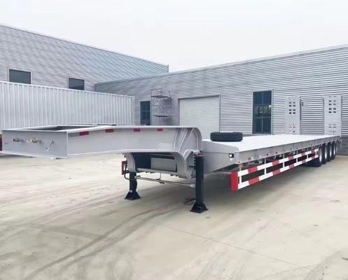Escalera hidráulica de lecho bajo Remolques de camiones para el transporte de equipos pesados 13000x2500x1100