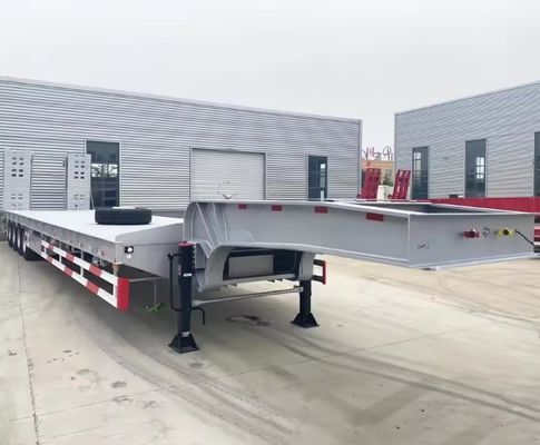 Semi-remolque Lowboy con 4 ejes para el transporte de equipos pesados