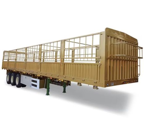 Wosheng 3 Eje de granel de pared lateral caja de cercas de carga semi-camión remolque con eje de 13/16 toneladas