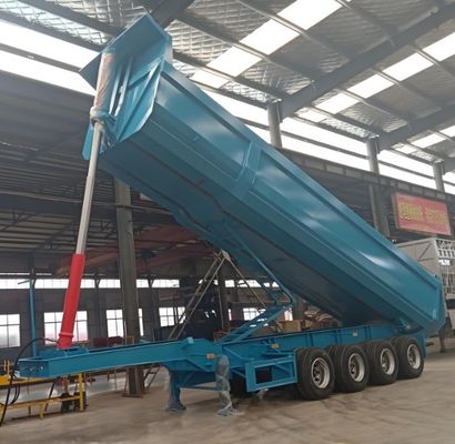 Trailers de descarga con elevación hidráulica trasera Carga de 40-80 toneladas para el transporte de la minería de carbón de arena