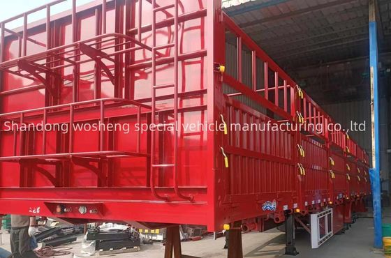 Suspensión mecánica Cerco de ganadería Semi camión remolque con neumáticos 12.00R22.5
