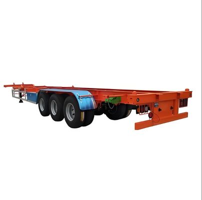 Pintura personalizada 50 T de carga útil de remolque de esqueleto para camión de contenedores de semirremolque