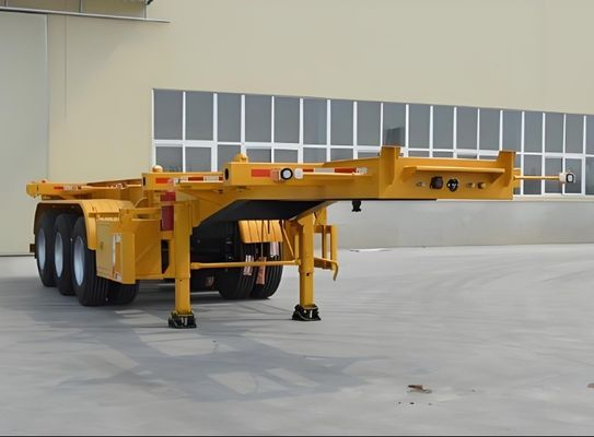 Pintura personalizada 50 T de carga útil de remolque de esqueleto para camión de contenedores de semirremolque