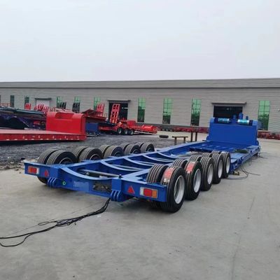 Equipo de transporte de carga pesada de 3 ejes Semirremolque remolque de lecho bajo para 60-100 toneladas