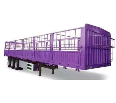 3 Ejes 12 neumático 40-60 toneladas más barata estaca transporte de animales carga cerca camión semirremolque