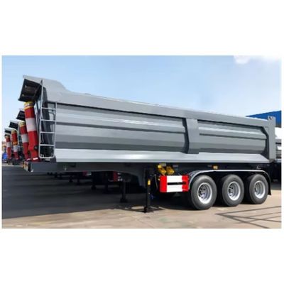 Semirremolque trasero de descarga de 40 a 80 toneladas con viga principal de acero Q345B/T700 y bajo mantenimiento