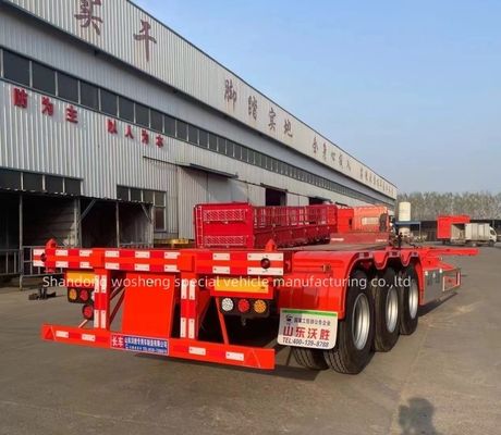 Semicamión de transporte de contenedores de 2 o 3 ejes de 40 pies con sistema de frenado de doble línea