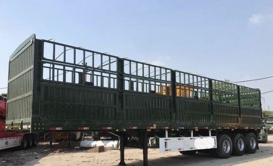 3 ejes FUWA Utility Pared lateral con cerca abierta Camión de carga Semirremolque con tirón de 40 toneladas