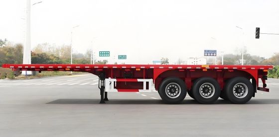 3 ejes 20-40 pies de transporte de contenedores esqueleto semirremolque con sistema de frenado de doble línea