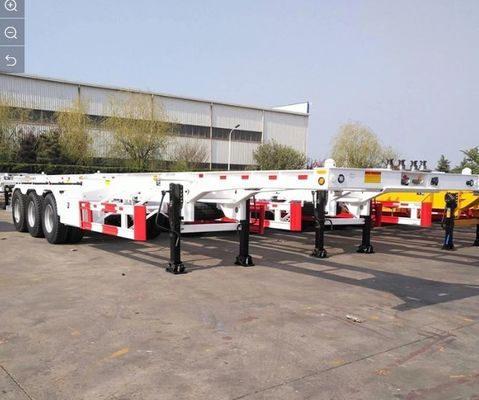 Uso y transporte de contenedores Semirremolque esqueleto con sistema de frenado de doble línea
