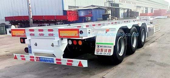 Uso y transporte de contenedores Semirremolque esqueleto con sistema de frenado de doble línea
