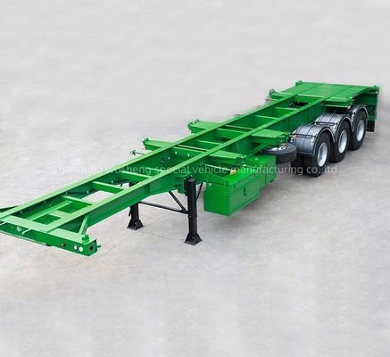 Semi-remolque personalizado con 3 ejes 20ft 40ft 45ft 48ft Container Transport Skeleton