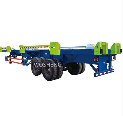 2 Ejes 20FT 40FT Muelle Combinado de Transporte Esqueleto Contenedor Remolque