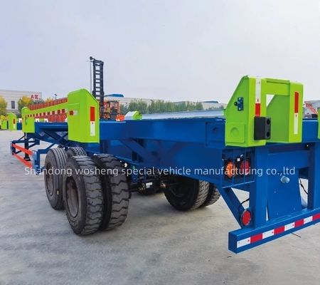 2 Ejes 20FT 40FT Muelle Combinado de Transporte Esqueleto Contenedor Remolque