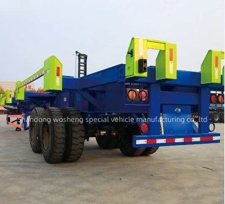 2 Ejes 20FT 40FT Muelle Combinado de Transporte Esqueleto Contenedor Remolque