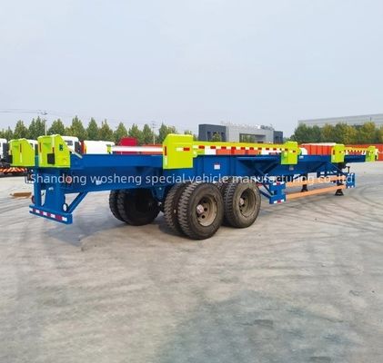 2 Ejes 20FT 40FT Muelle Combinado de Transporte Esqueleto Contenedor Remolque