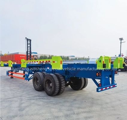 2 Ejes 20FT 40FT Muelle Combinado de Transporte Esqueleto Contenedor Remolque