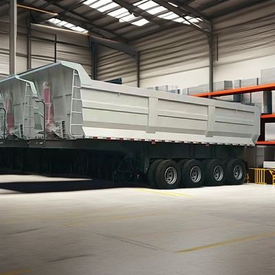Remolque de descarga de 30-100 toneladas con forma de U y función de transporte de grano de piedra arenisca