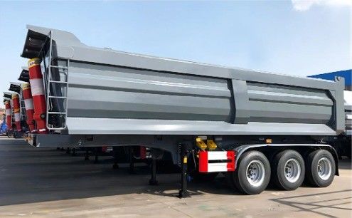 Remolque de descarga de 30-100 toneladas con forma de U y función de transporte de grano de piedra arenisca