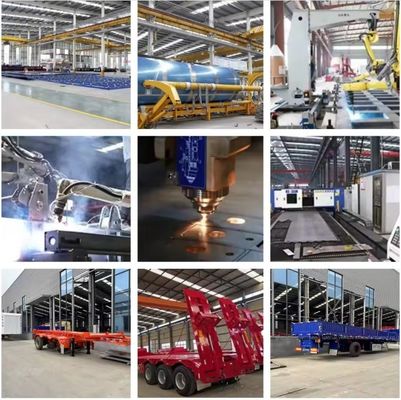 12400*2610*1550mm plataforma de transporte de contenedores de 40 pies y semi-remolque de cama plana
