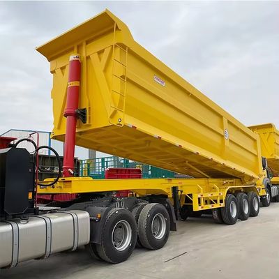 Semi-remolque personalizado con transporte de mineral de arena y viga principal de acero Q345B / T700