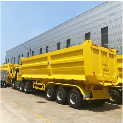Semi-remolque personalizado con transporte de mineral de arena y viga principal de acero Q345B / T700